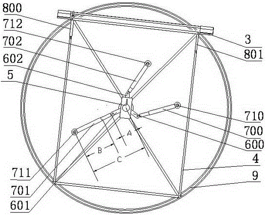 A positioning device for a solar energy receiving system