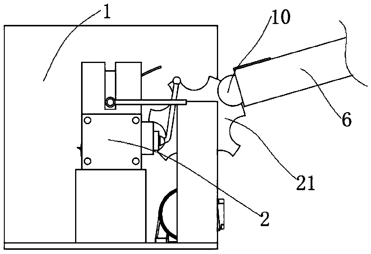 Workblank feeding device for front end of heating furnace