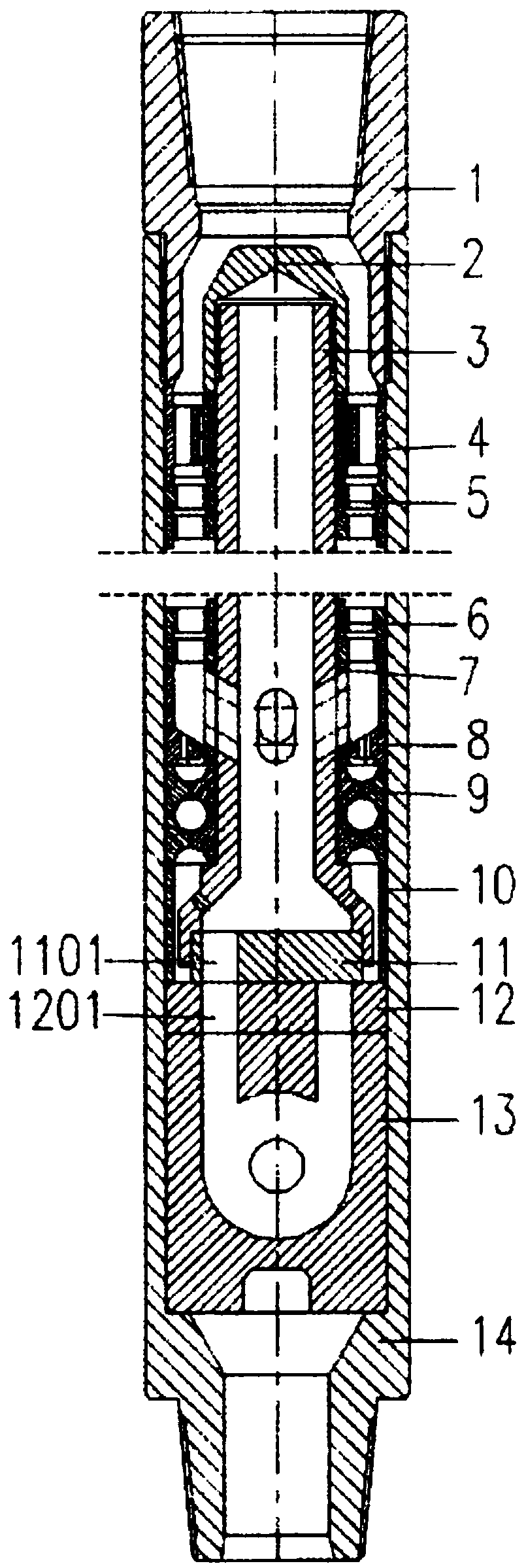 Low-pressure-loss downhole vibration acceleration tool