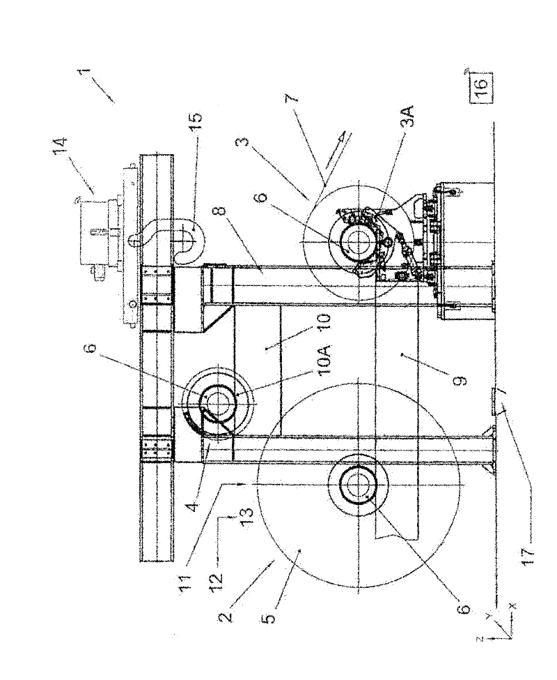 Coiling device and method for processing material web coil