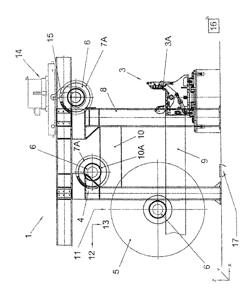 Coiling device and method for processing material web coil