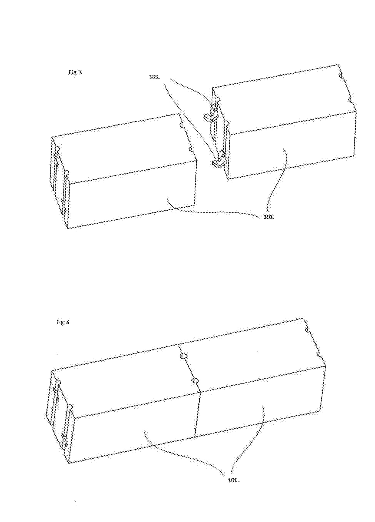 Modular furniture arrangement comprising electrically and mechanically connectable module furniture parts