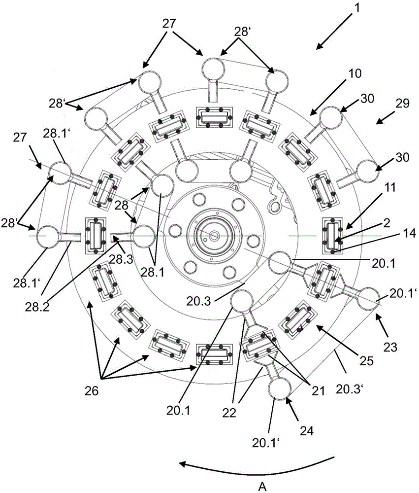Device and method for sterilization of seals for containers