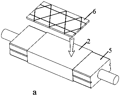 Compound material grating sandwich flange forming mold and forming method