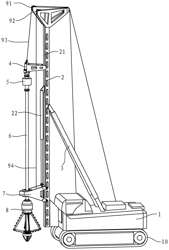 A hydraulic reaming circular drilling rig and its construction technology for reaming piles