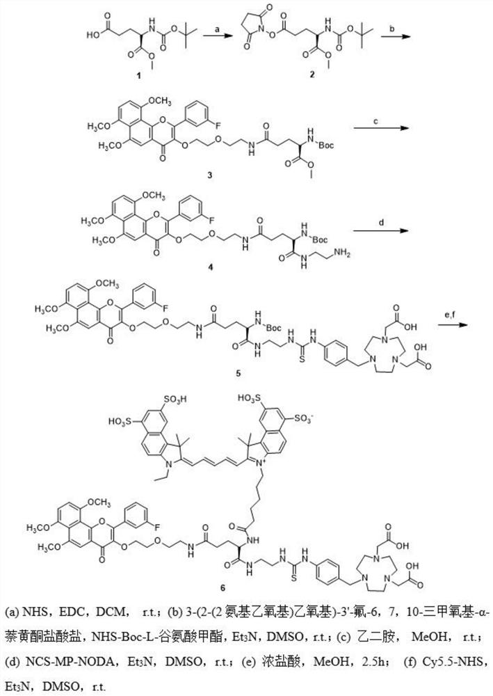 Nir/pet bimodal probe precursor targeting cyp1b1 enzyme and its preparation and use