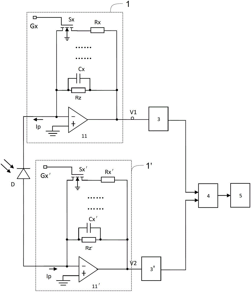 A photoelectric detection circuit