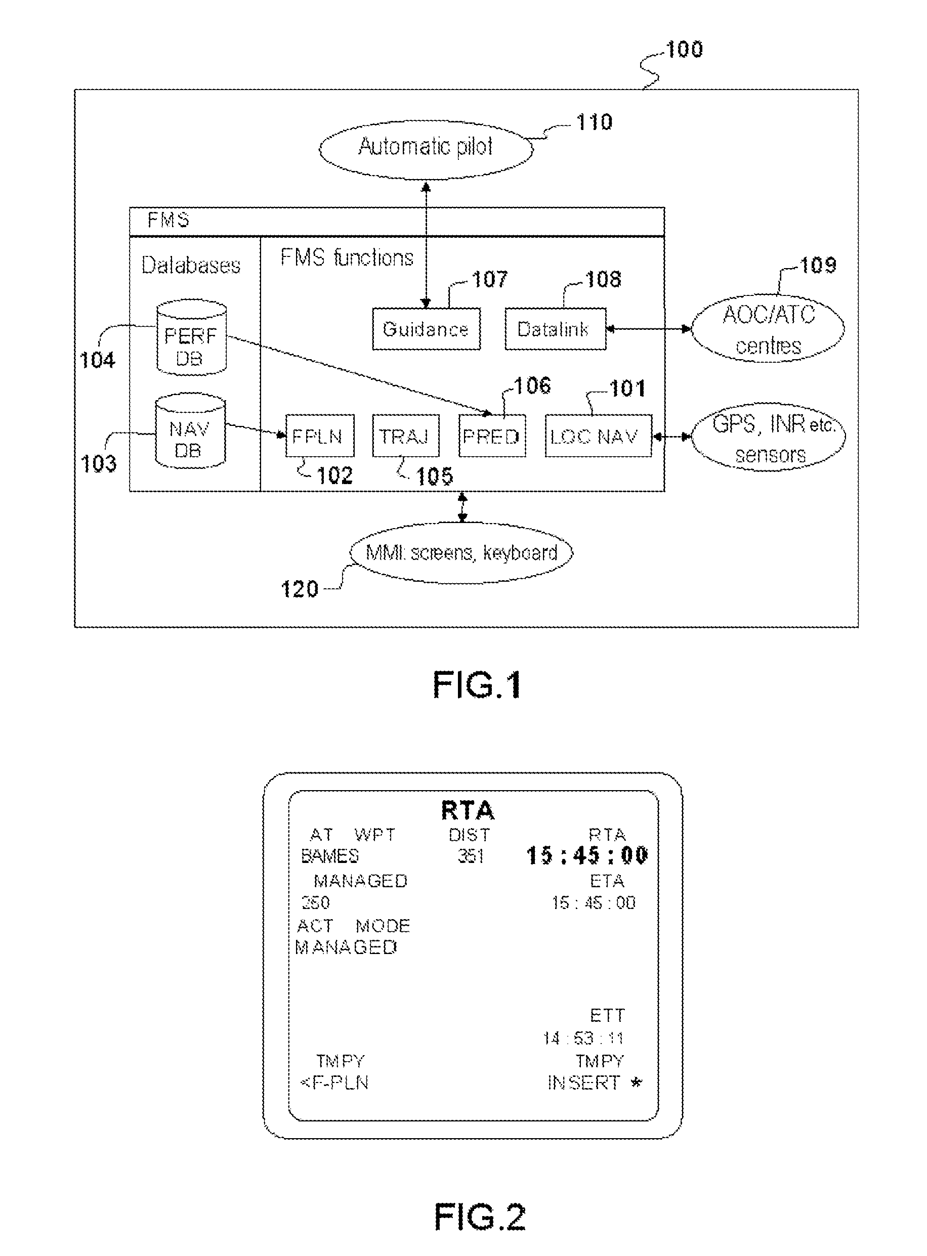 Flight management device for an aircraft adapted to the handling of multiple time constraints and corresponding method