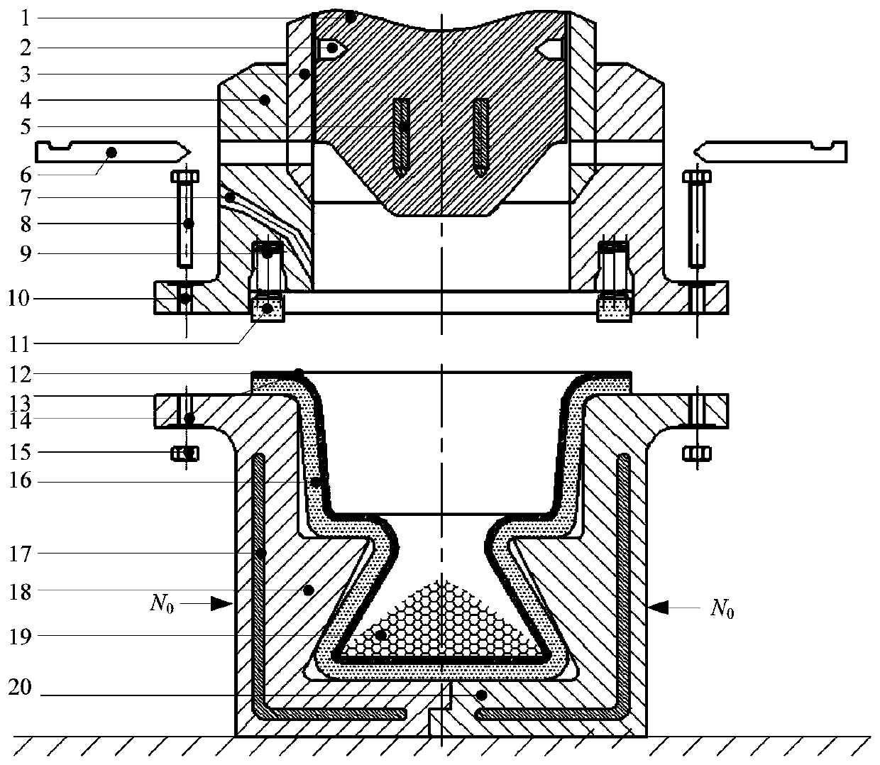 Device and method for preparing carbon fiber/aramid hybrid fiber composite material