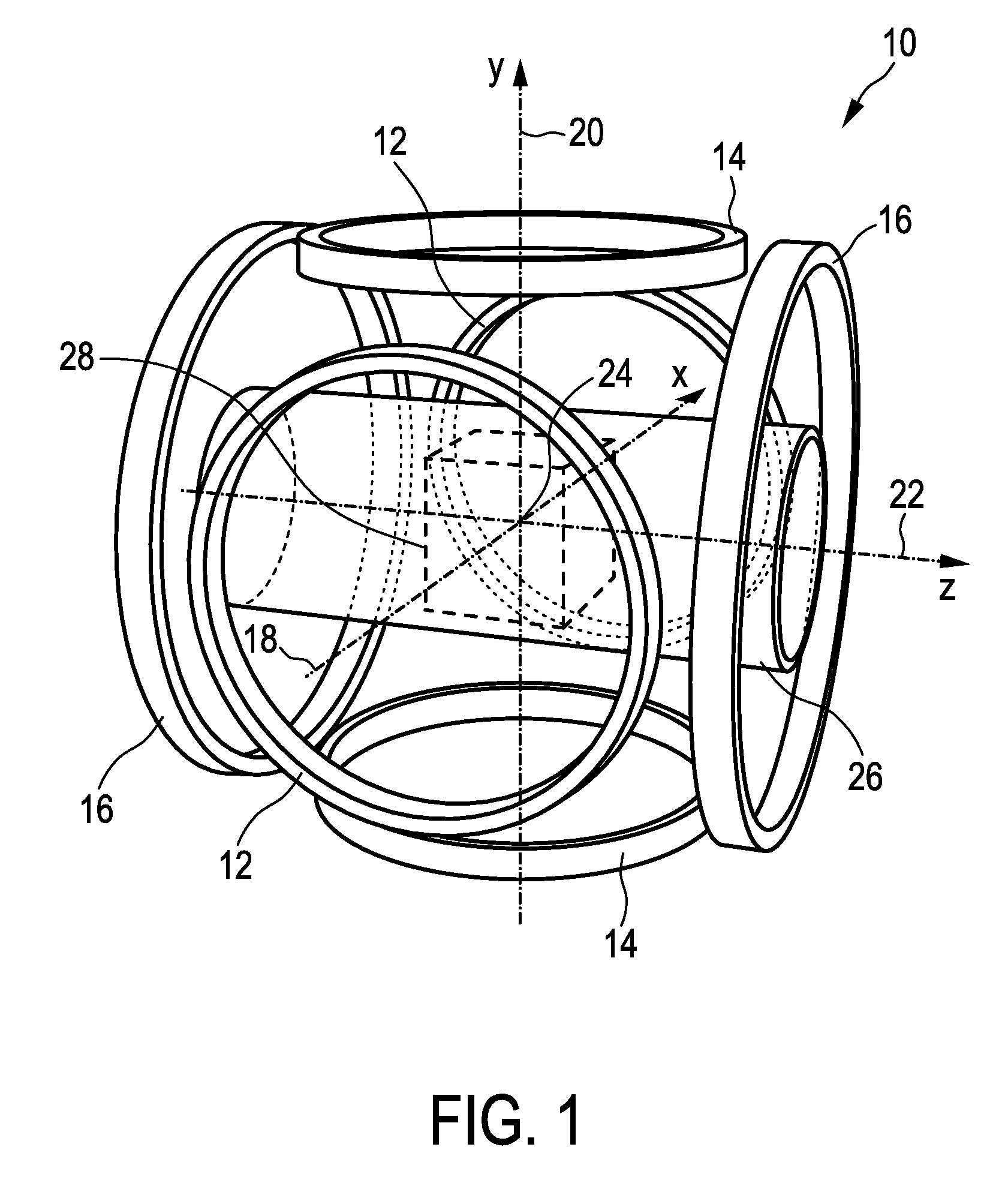 Apparatus and method for generating and moving a magnetic field having a field free line