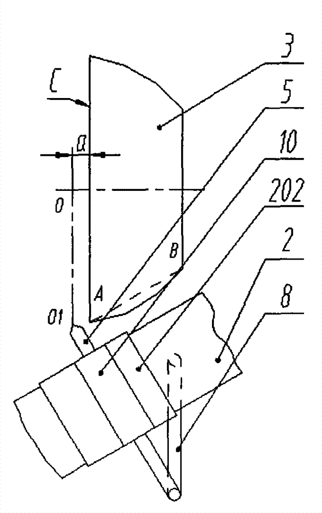 Radius rod spherical surface contour machining device