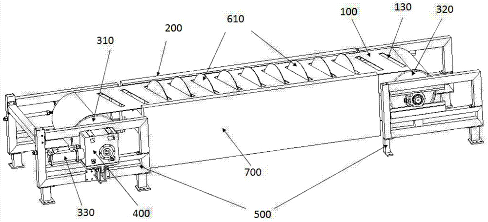 Synchronous circulation type spiral sealing belt device for electrostatic spinning