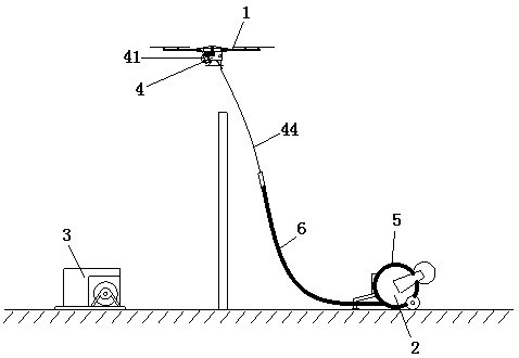 Cable erecting system based on unmanned aerial vehicle and working method thereof
