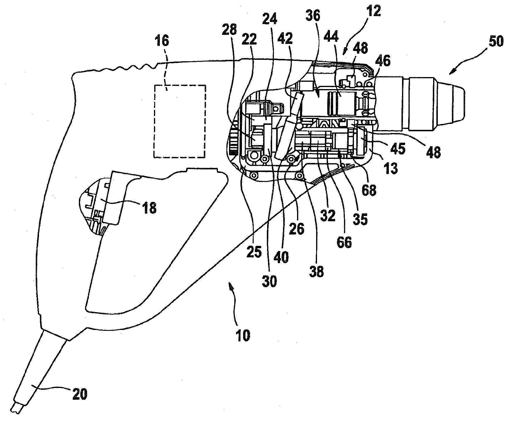 Drill Hammer With Three Modes of Operation