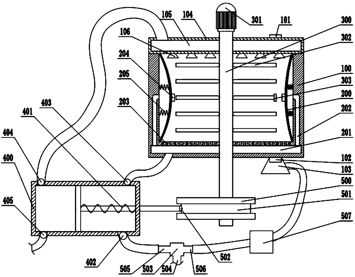 Rapeseed drying and impurity removal device