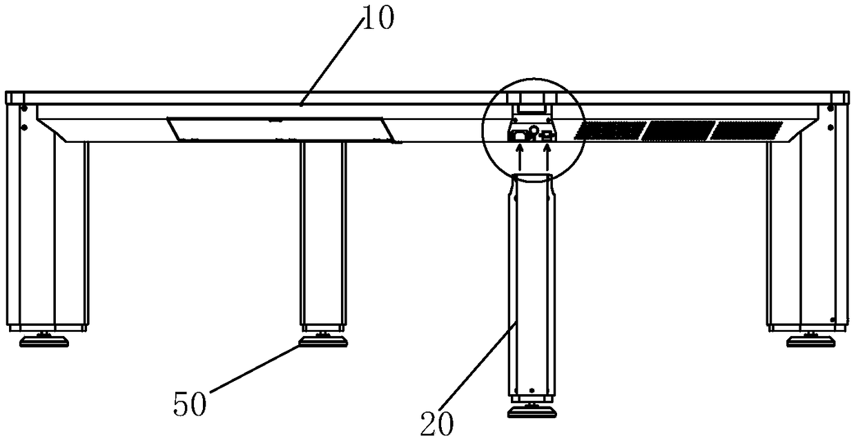 Liftable touch table