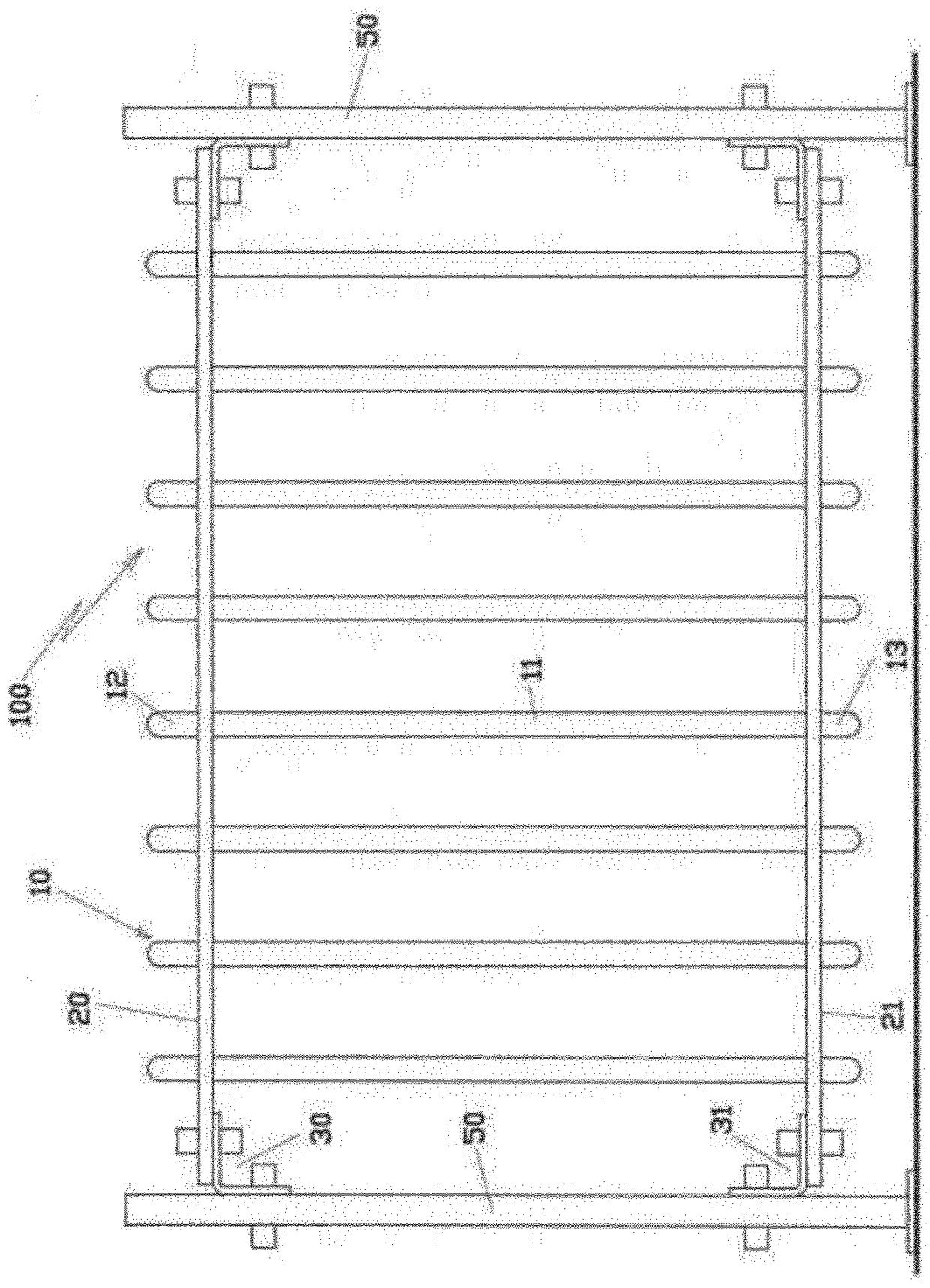 Structure for making fences, grates, guardrails and other similar carpentry products