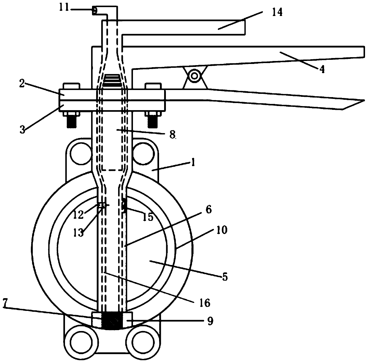 Exhaust butterfly valve