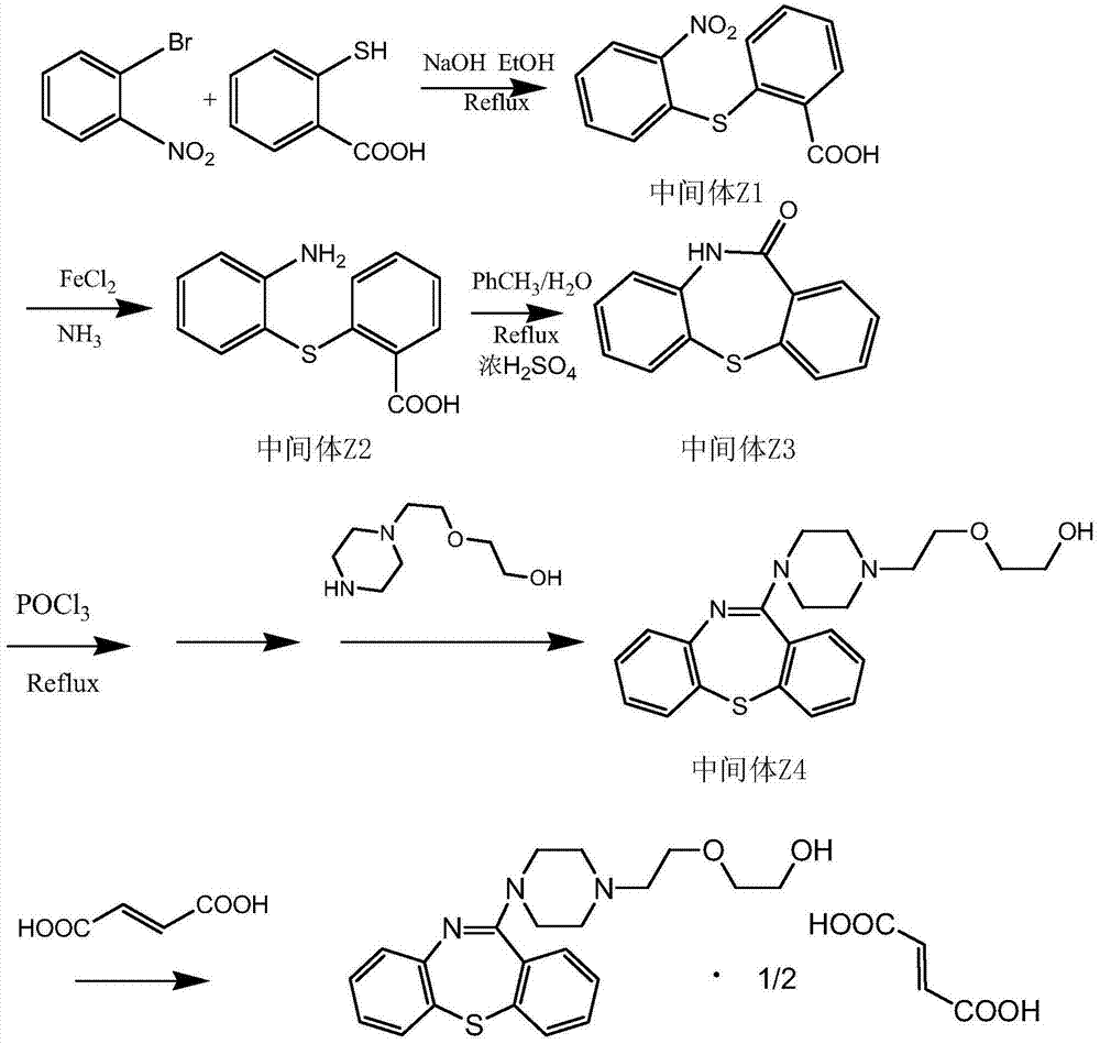Synthetic method of thiazepine compound