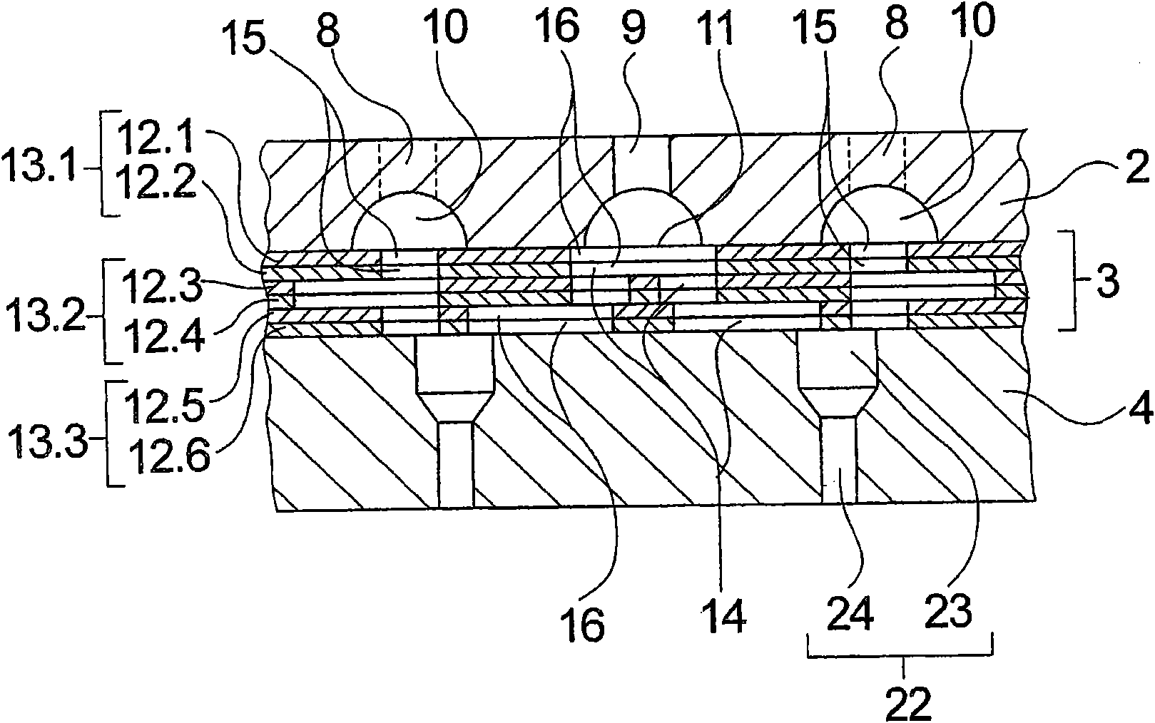 Device for melt spinning multi-component fibers