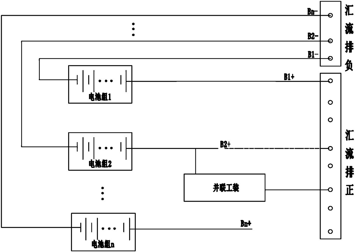 Battery module parallel tooling and battery module parallel system