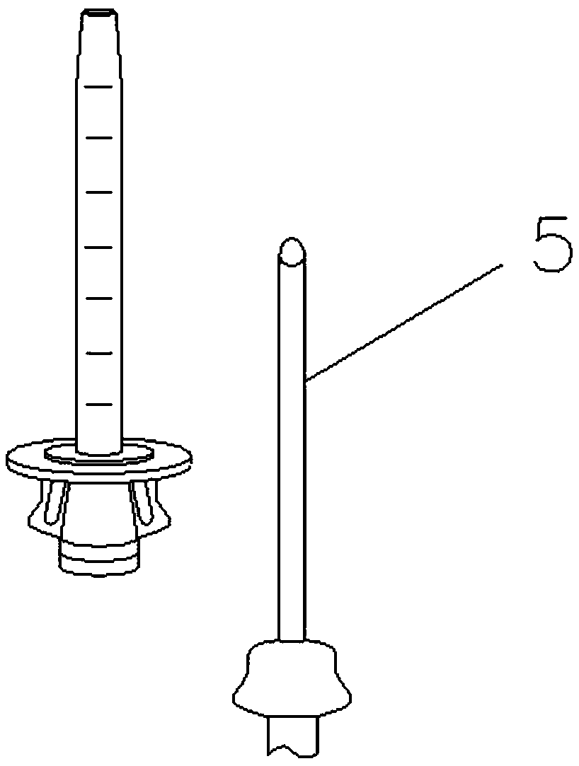 Hemodialysis (HD) internal fistula buttonhole puncture remaining needle device