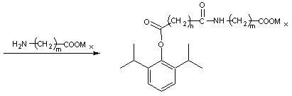 Propofol ester derivative containing amino carboxylic acid amide structure, its preparation method and its purpose