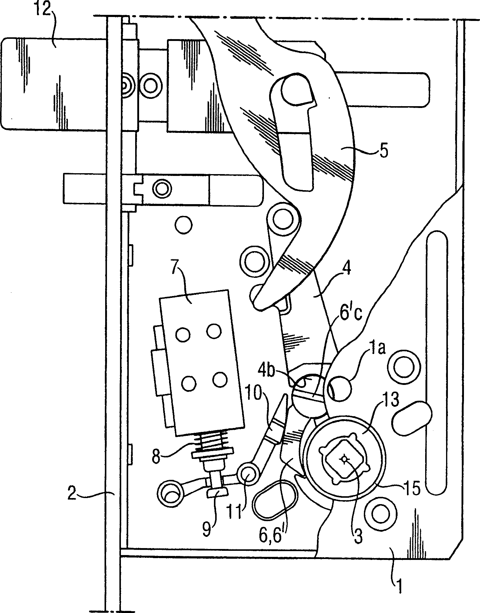 Installation arrangement for controlling handle operation in a door lock and a door lock provided with an installation arrangement of this kind