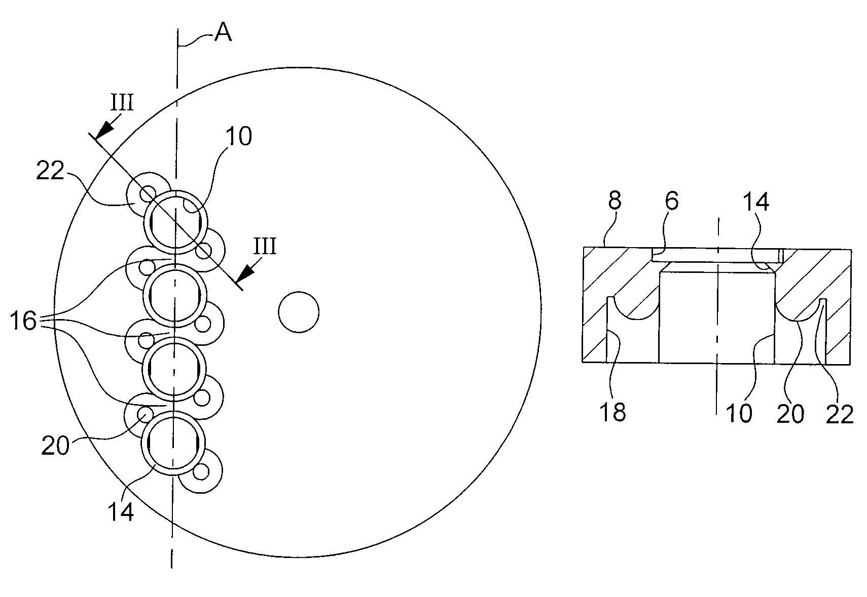 Method of setting stones in a support element