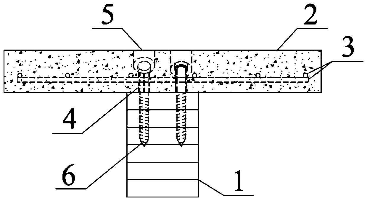 Connecting system of prefabricated assembly type wood-concrete assembly structure