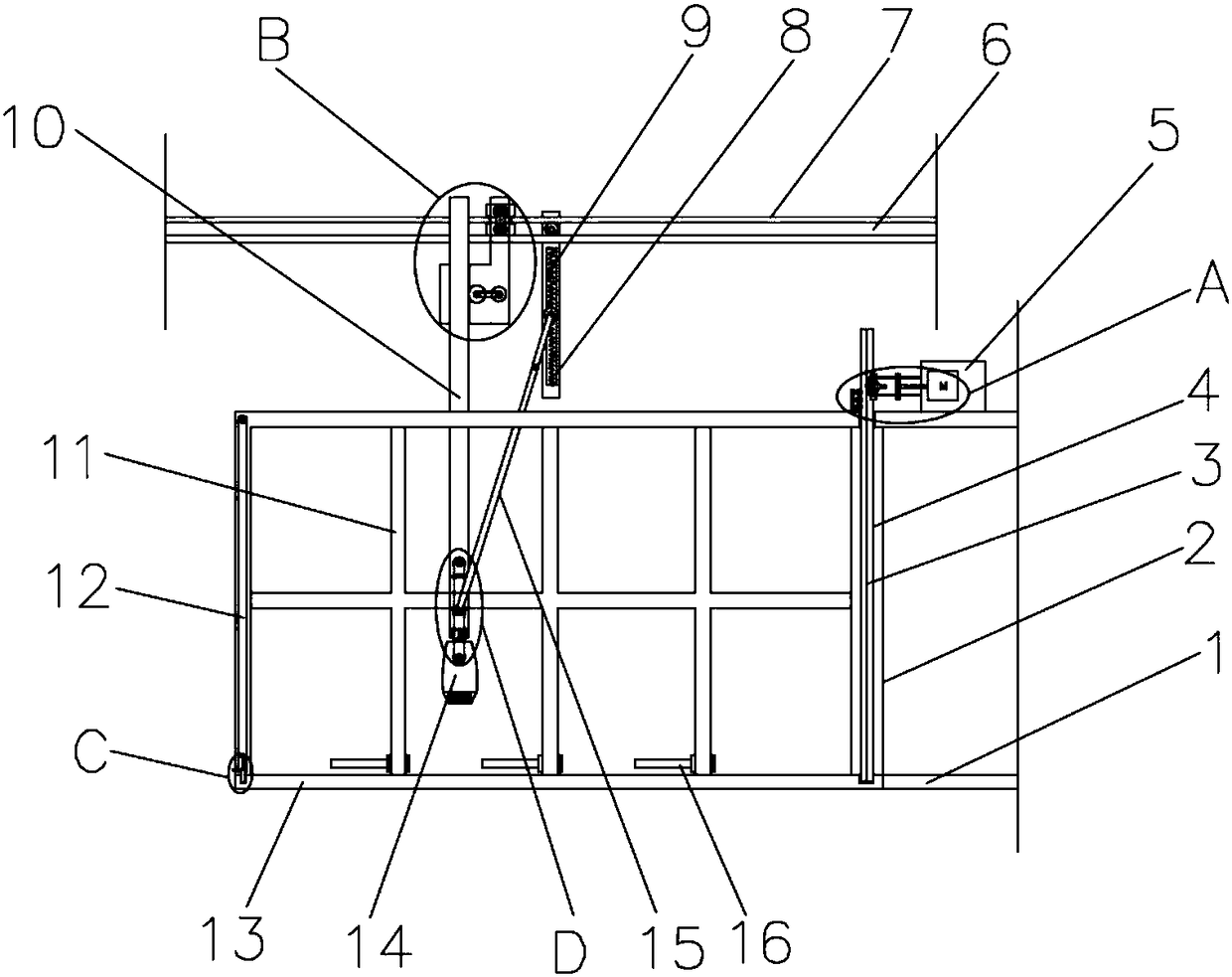 Sheep shearing device for animal husbandry