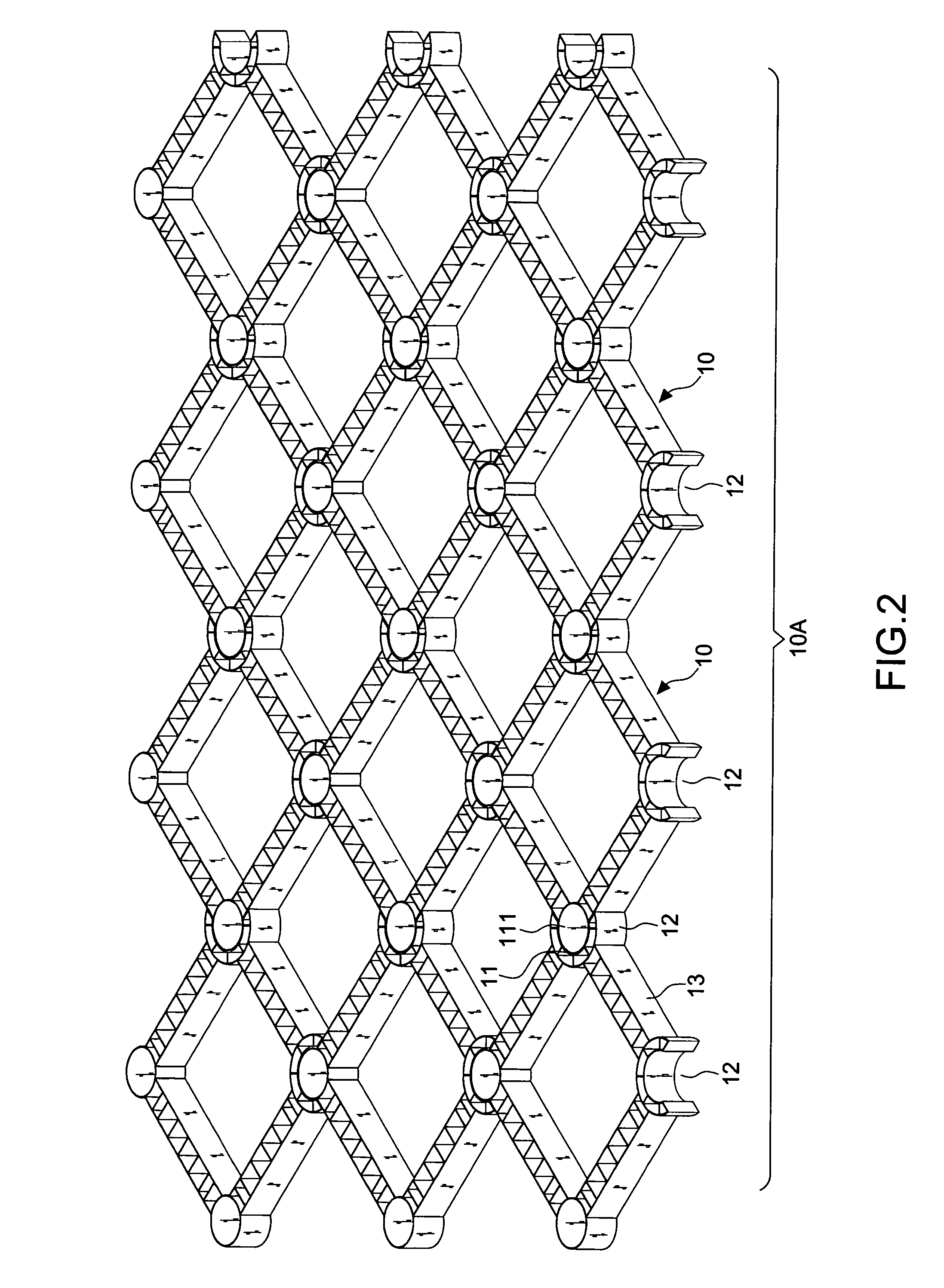 Tenon joint type space lattice structure