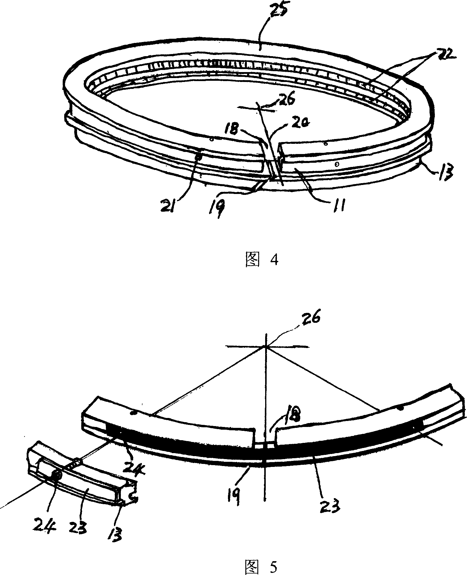 Circlip for cylindrical roller bearing and its production method