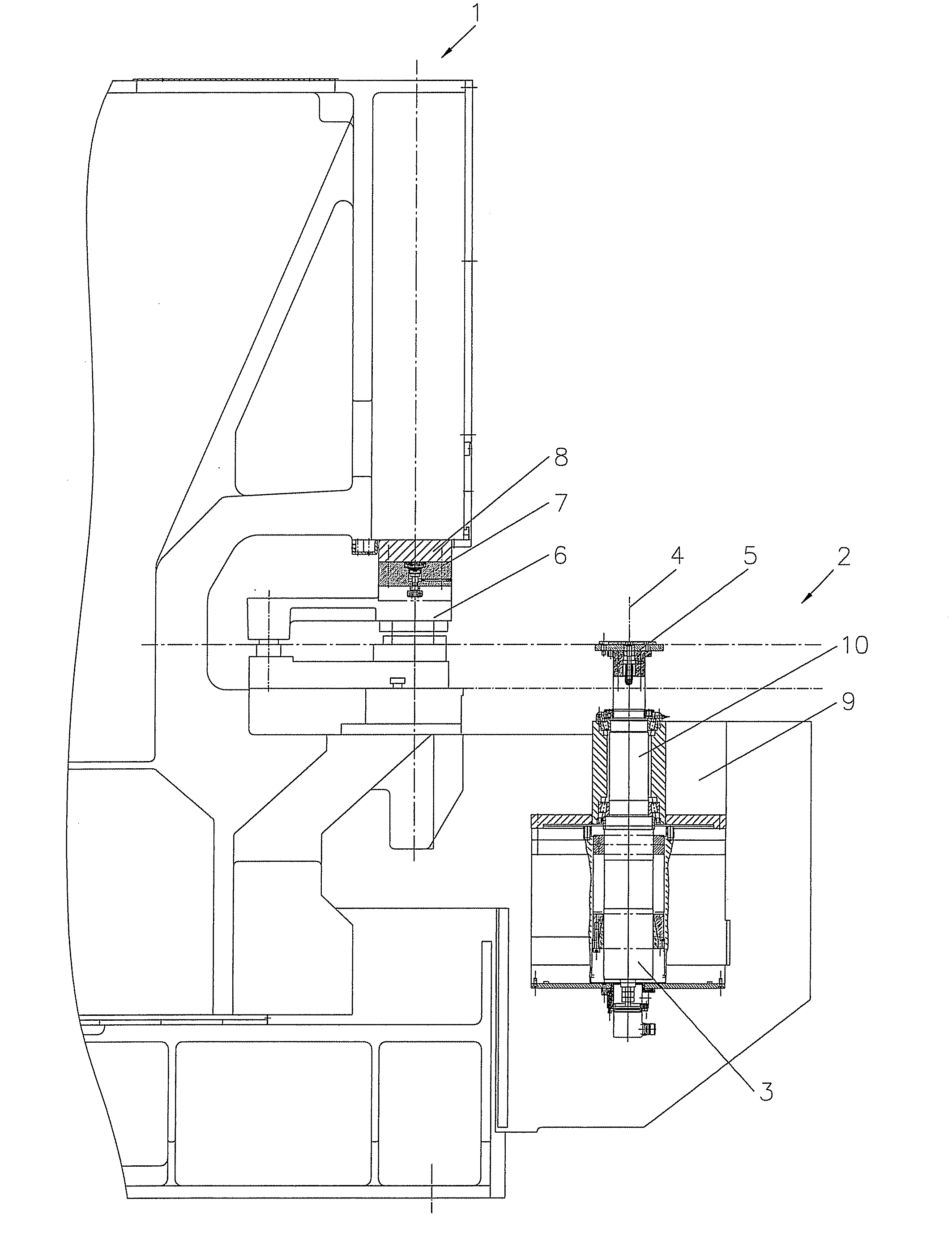Dividing apparatus for automatic notching presses with a direct drive