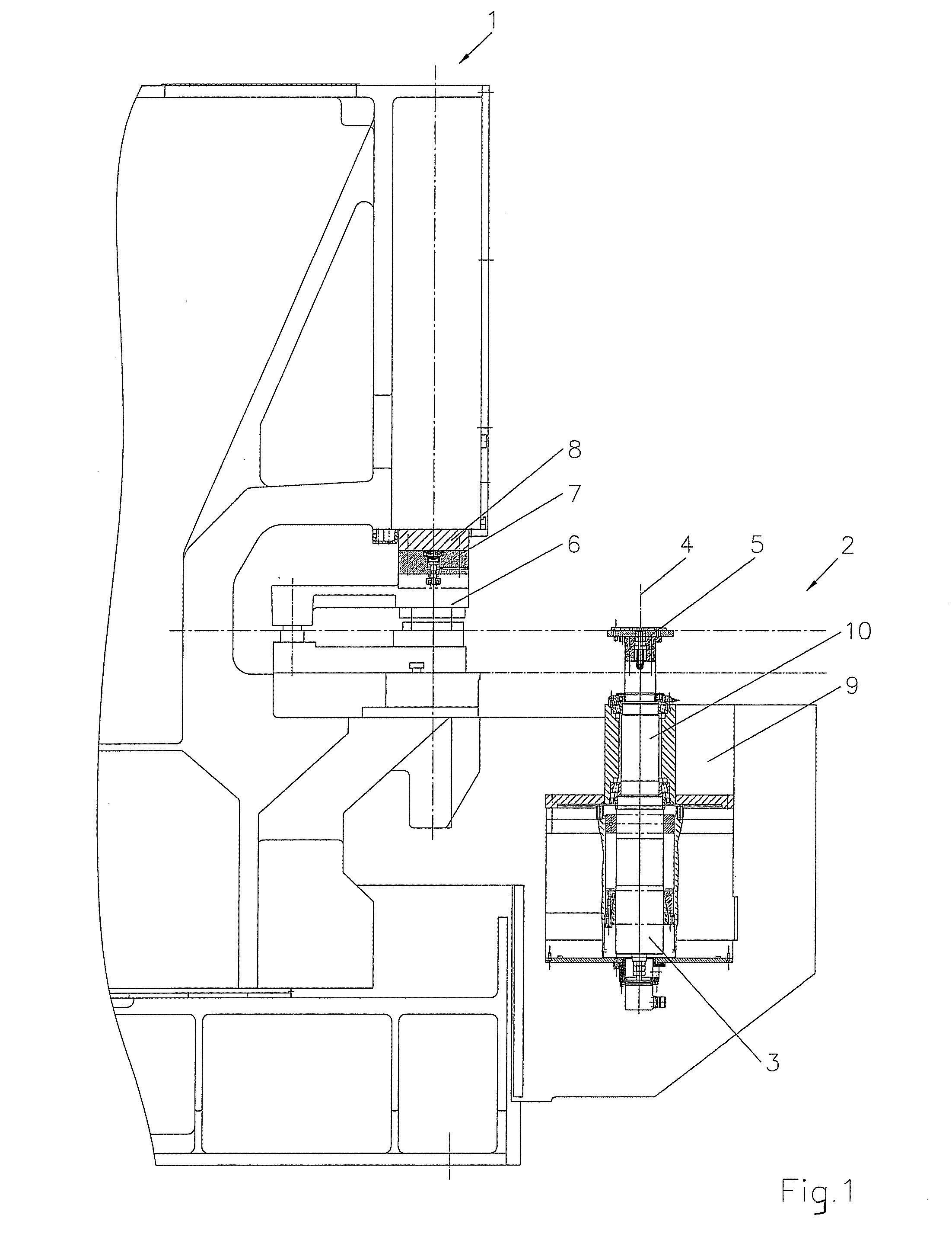 Dividing apparatus for automatic notching presses with a direct drive