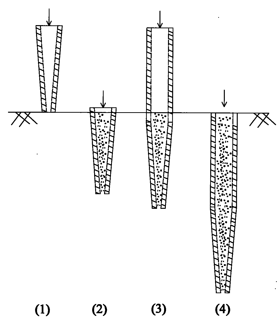 Combined pile of pre-stressed wedge-shaped pipe pile and pre-stressed pipe pile