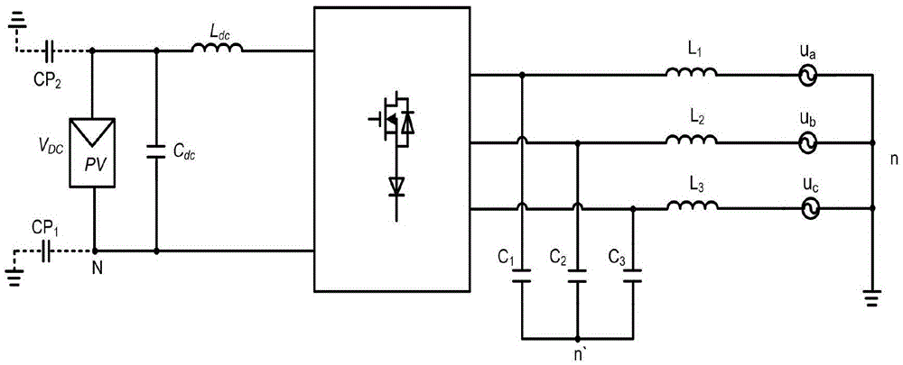 Single-stage non-isolated Buck-Boost three-phase photovoltaic inverter and control method thereof