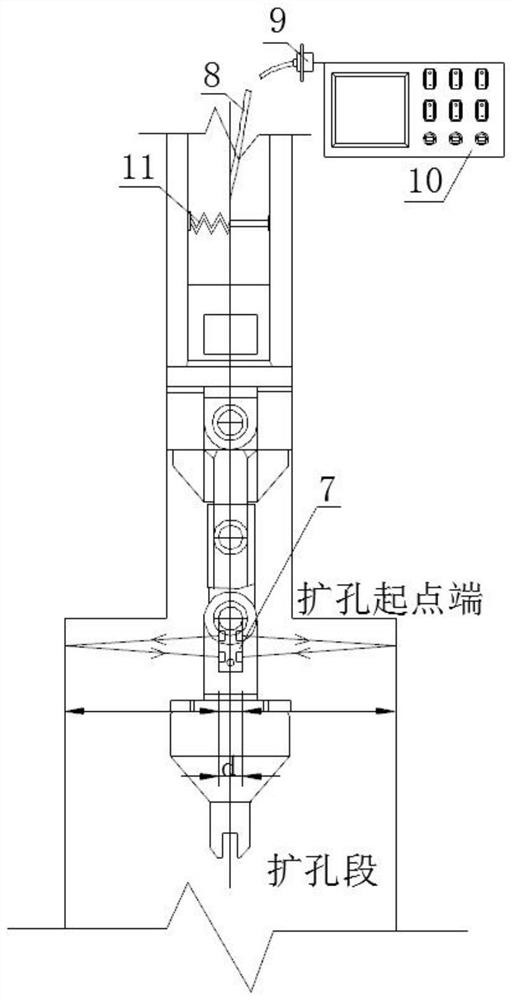 Anchor cable construction method for intelligently detecting hole expanding aperture