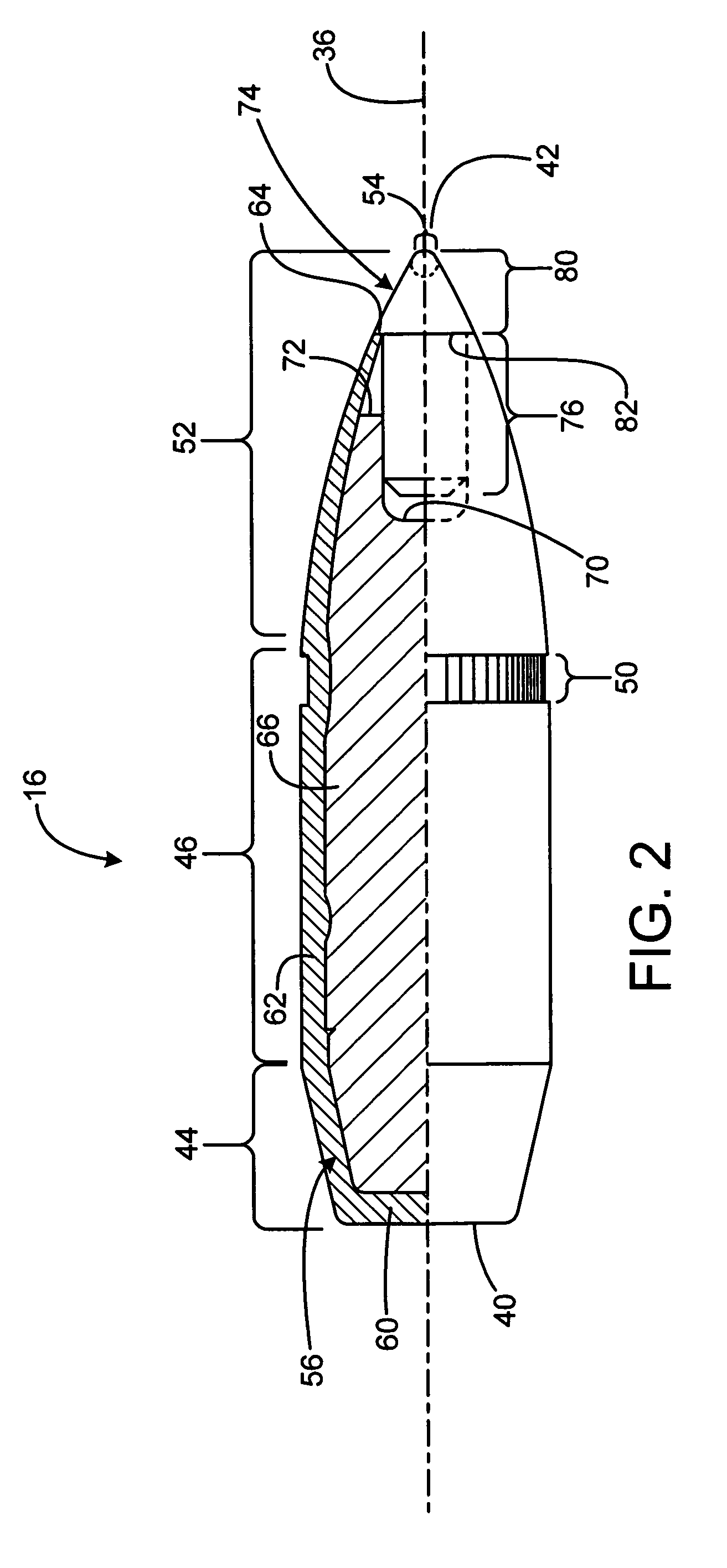 Cartridge and bullet with controlled expansion