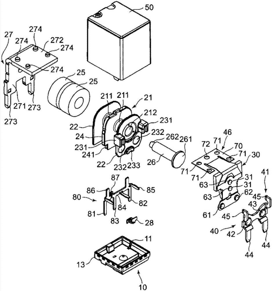 Coil terminal and electromagnetic relay equipped therewith