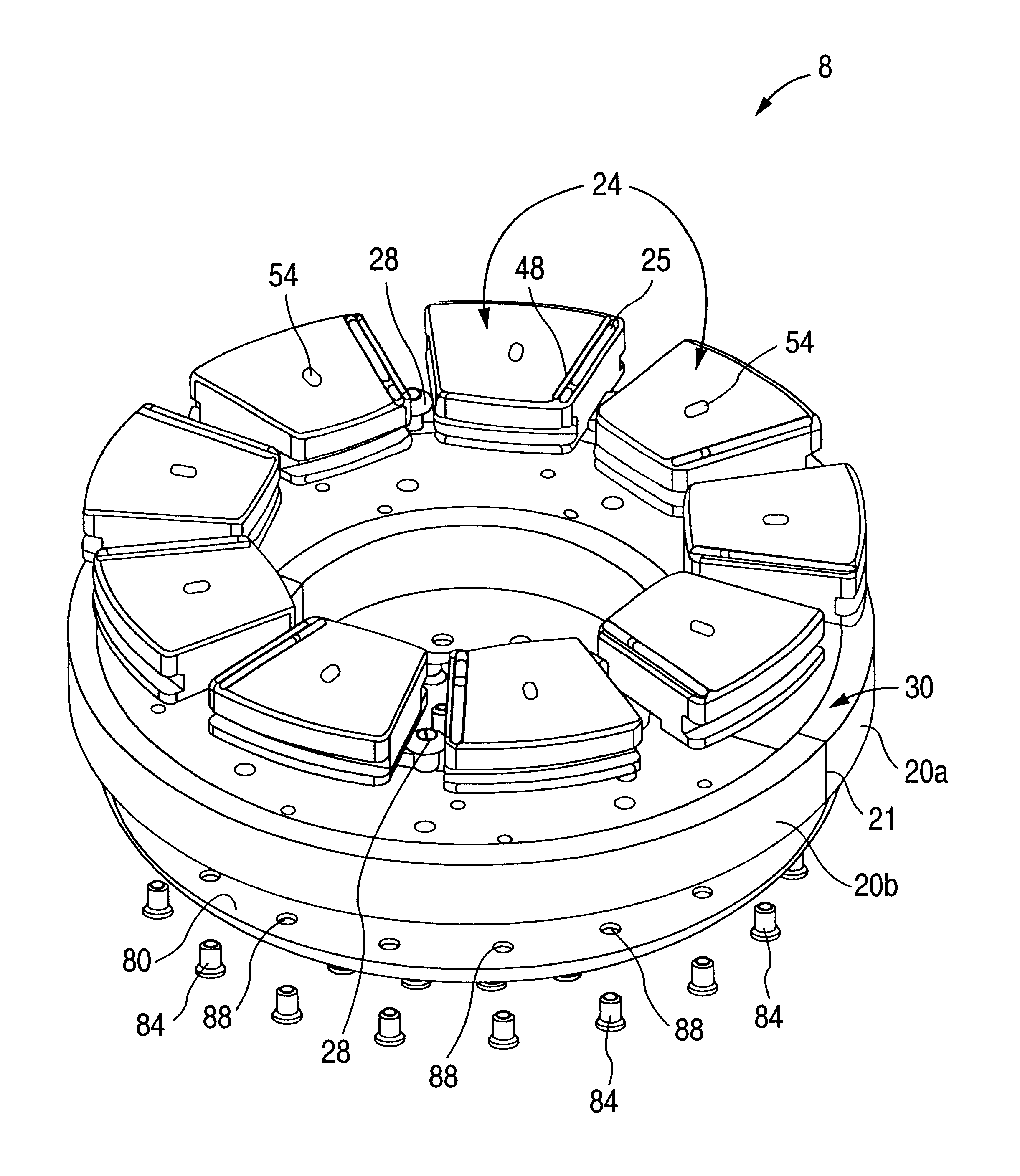 Thrust bearing and method for equalizing load