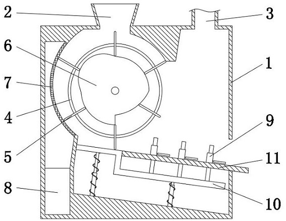 Energy-saving and high-efficiency wet garbage drying device