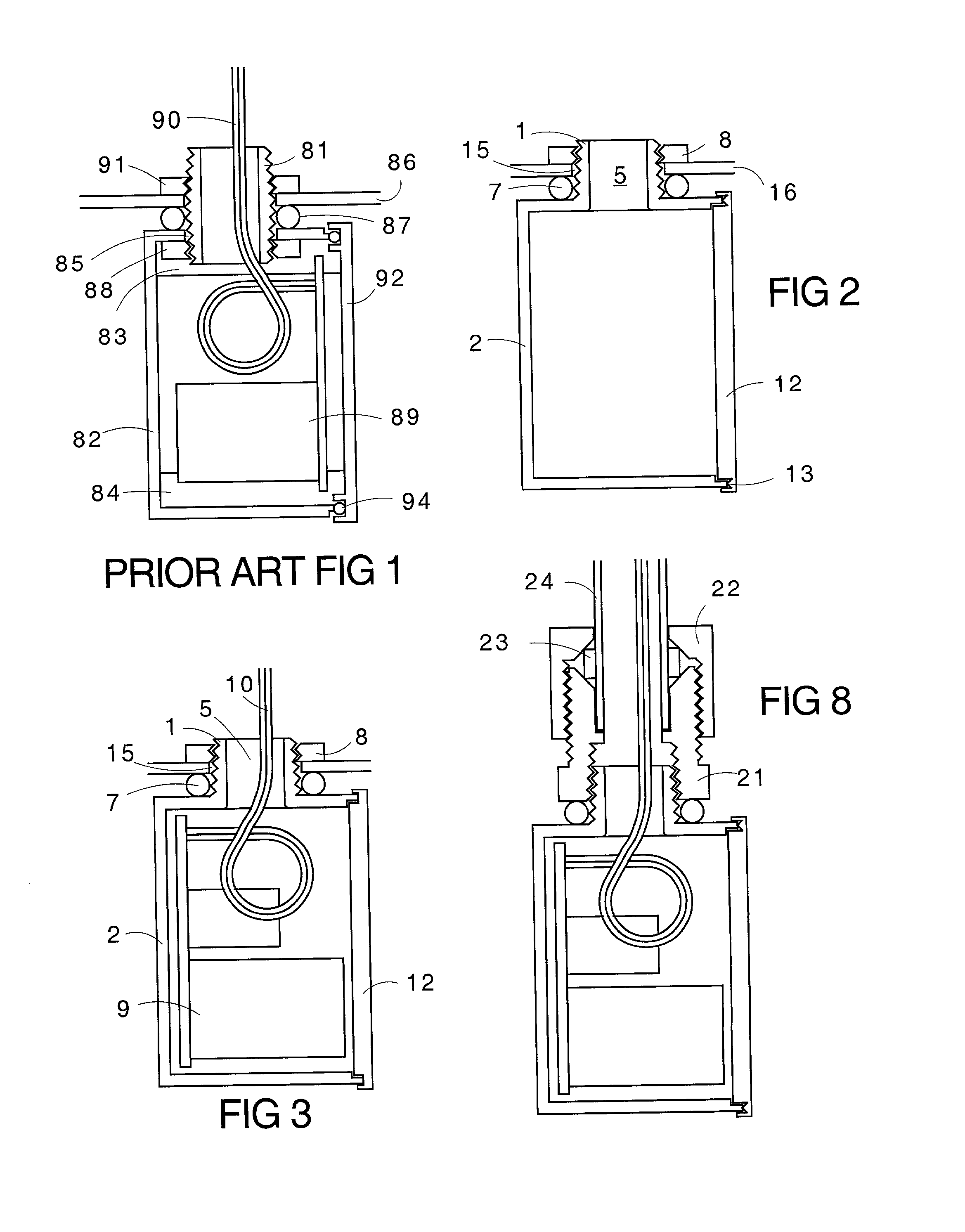 Watertight housing for electrical devices