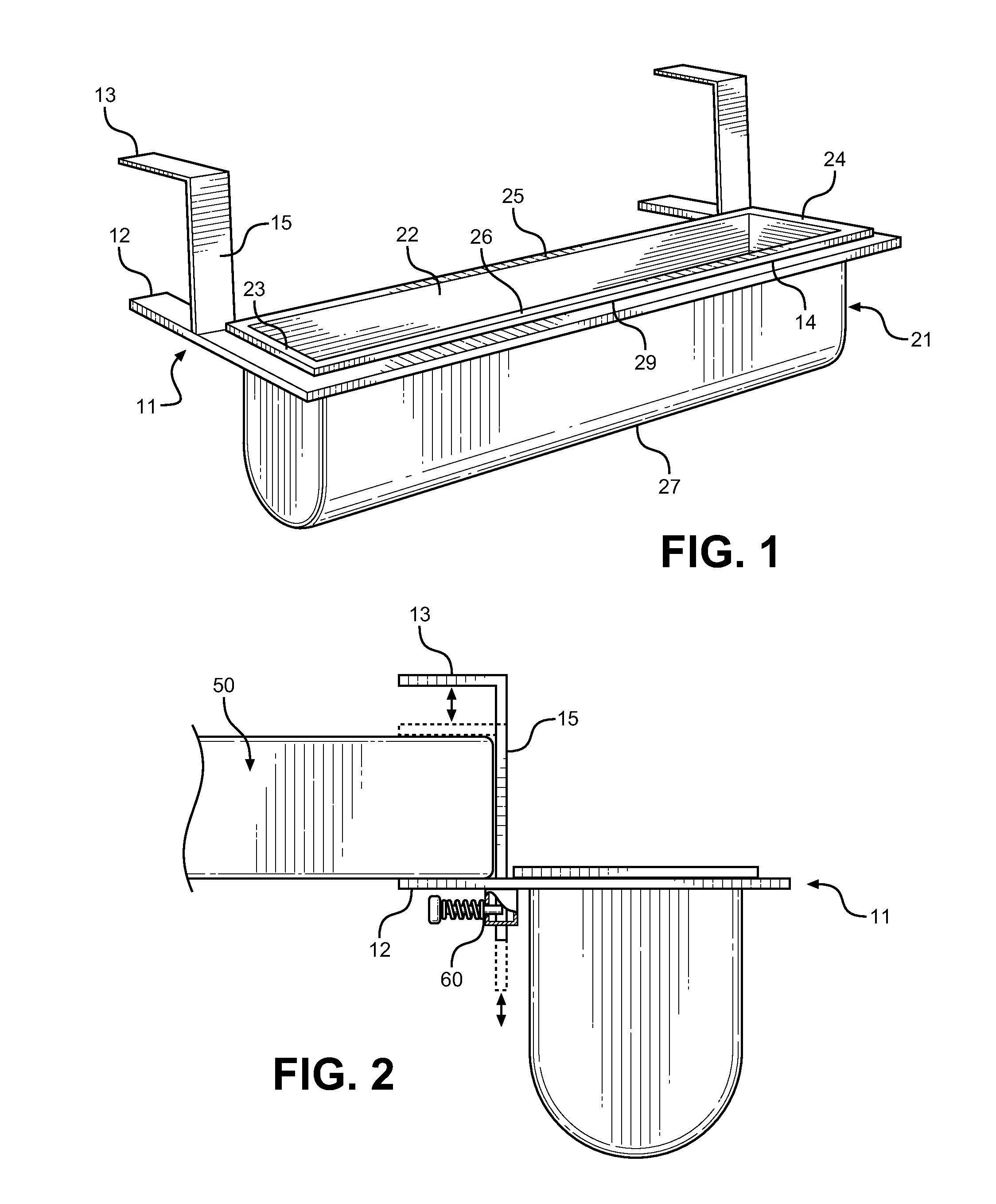 Debris Receiving Receptacle for Attachment to a Work Surface Edge