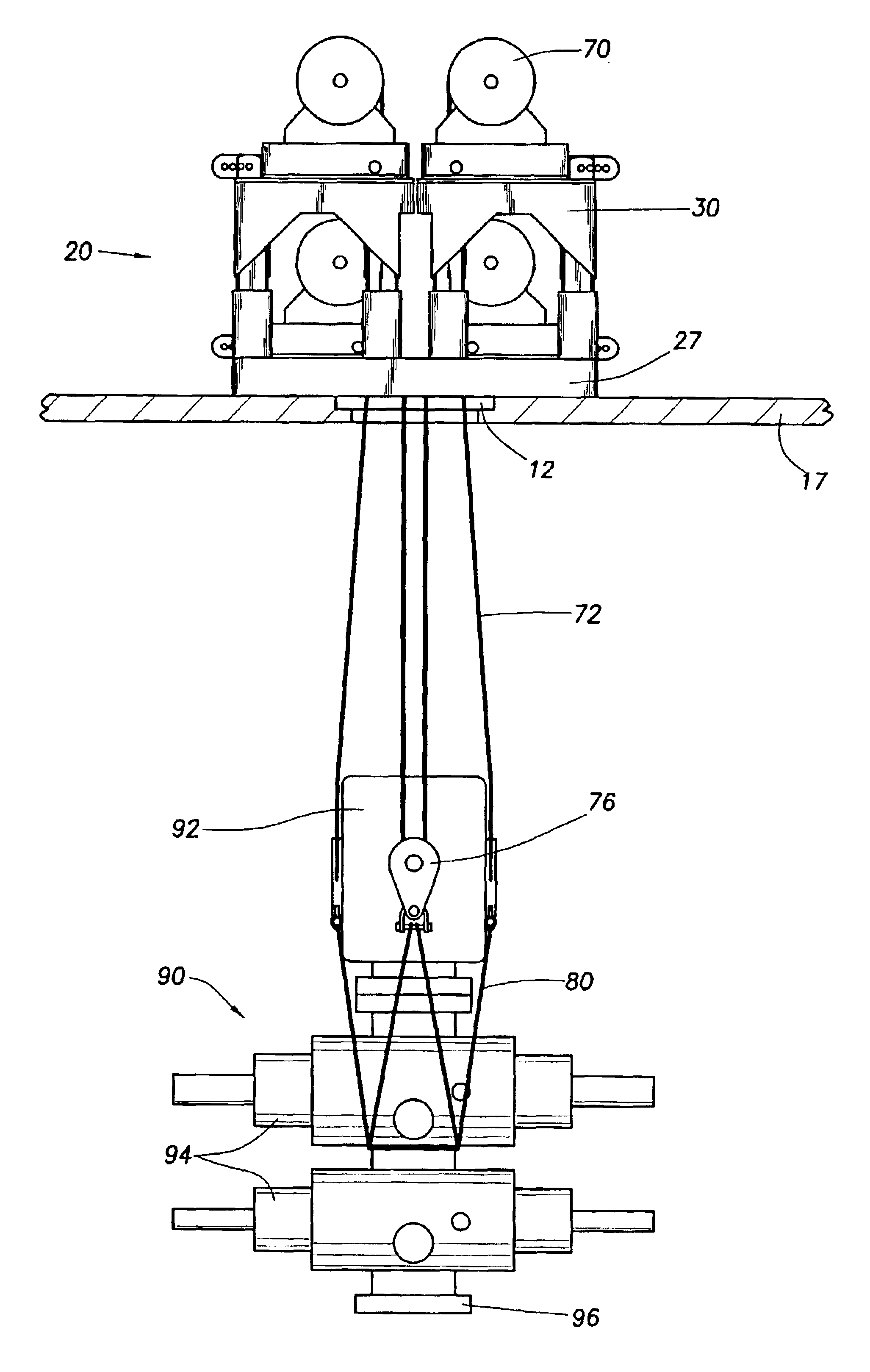 Lifting apparatus and method for oil field related services