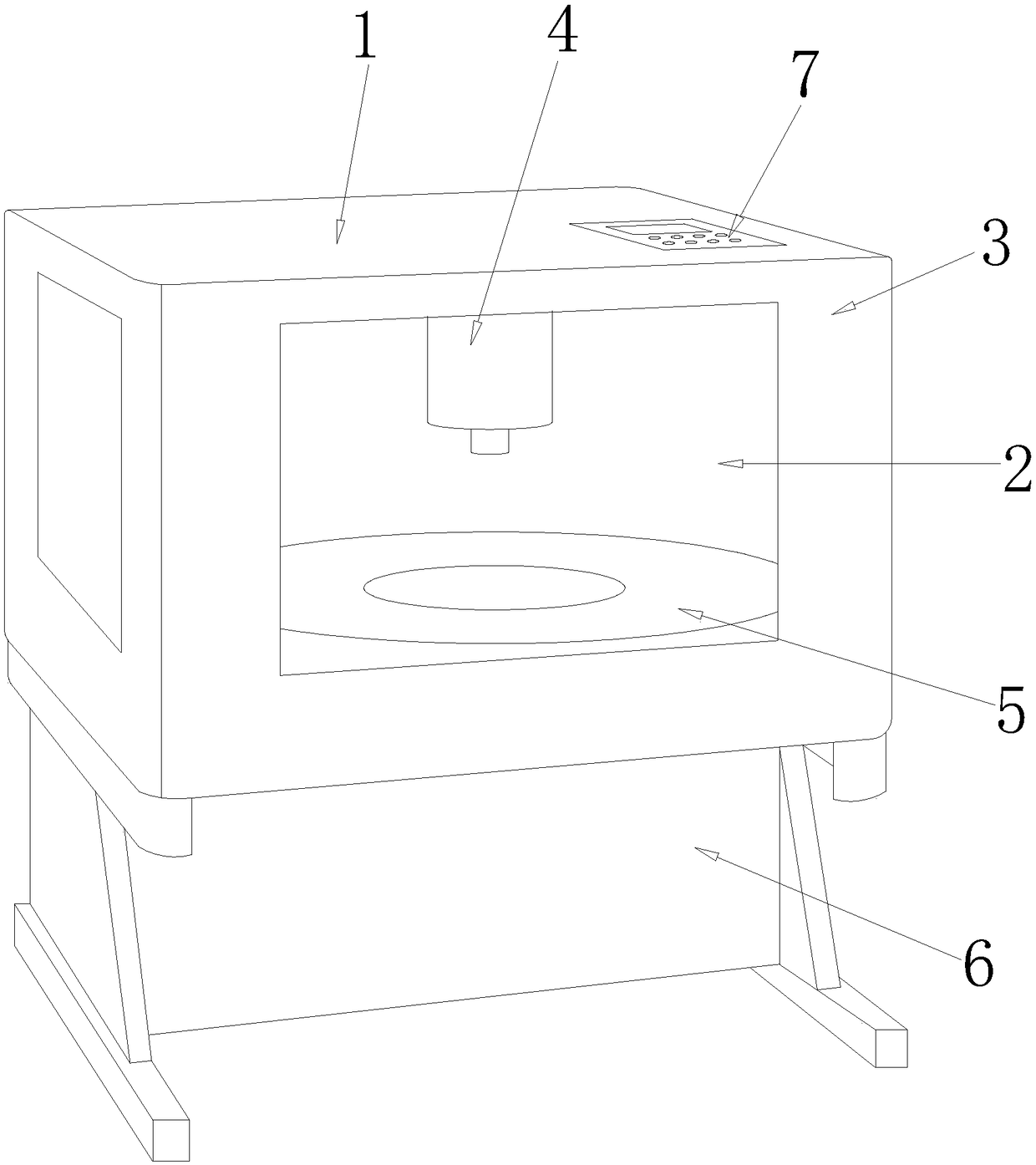 Machine box type wood carving machine based on static electricity for keeping visual window cleaning