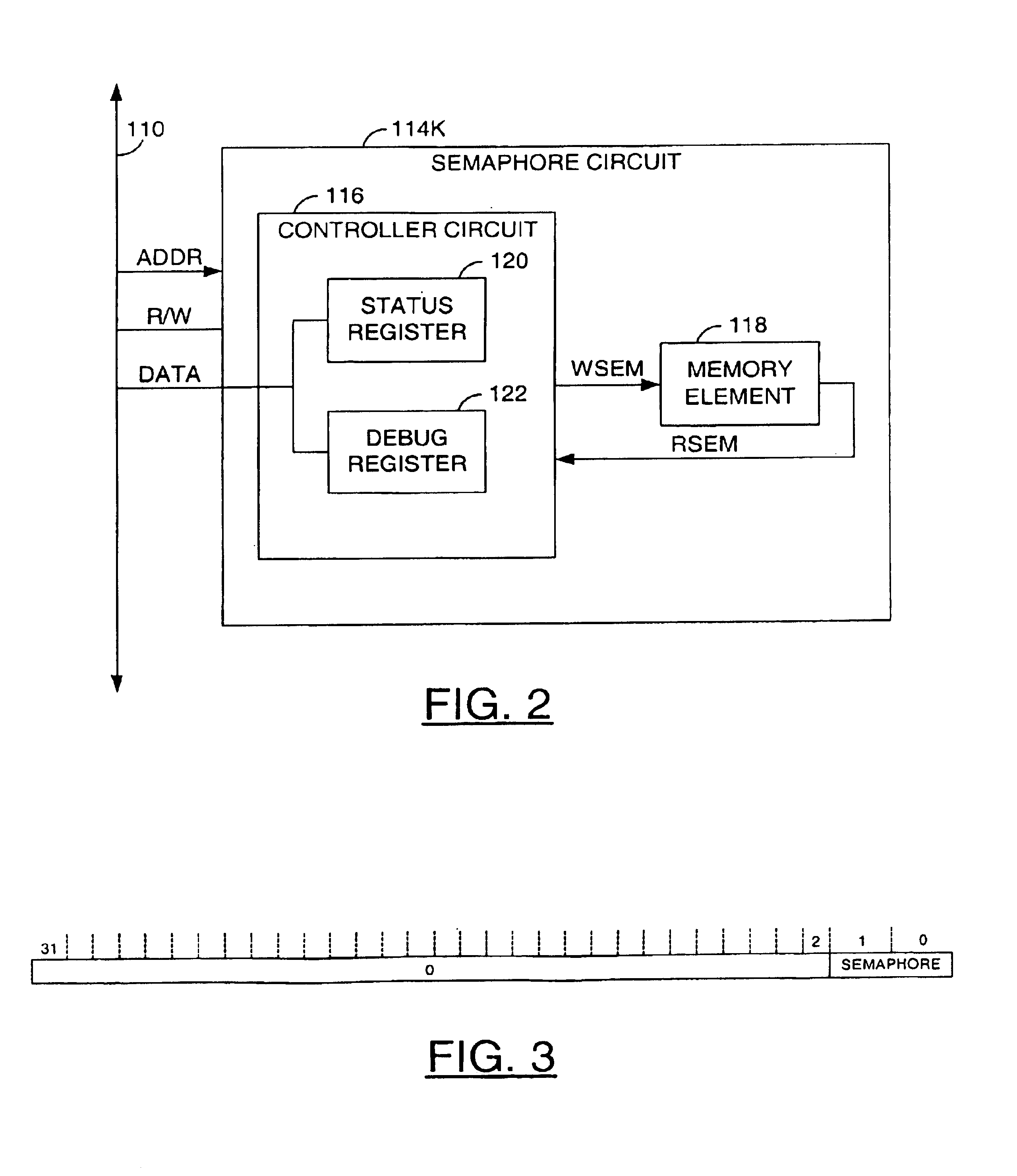 Hardware semaphores for a multi-processor system within a shared memory architecture