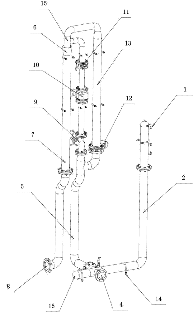 Siphon breaking and concentrated water discharging device for reverse osmosis membrane host