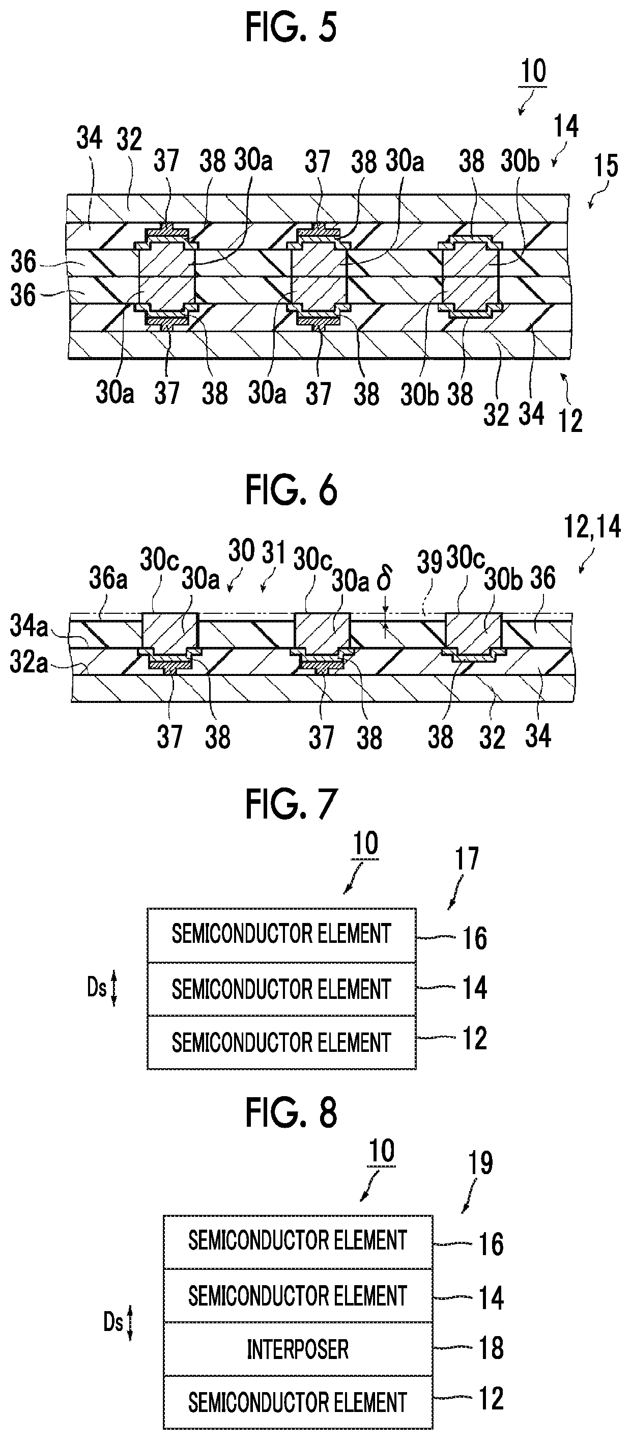 Stacked device, stacked structure, and method of manufacturing stacked device