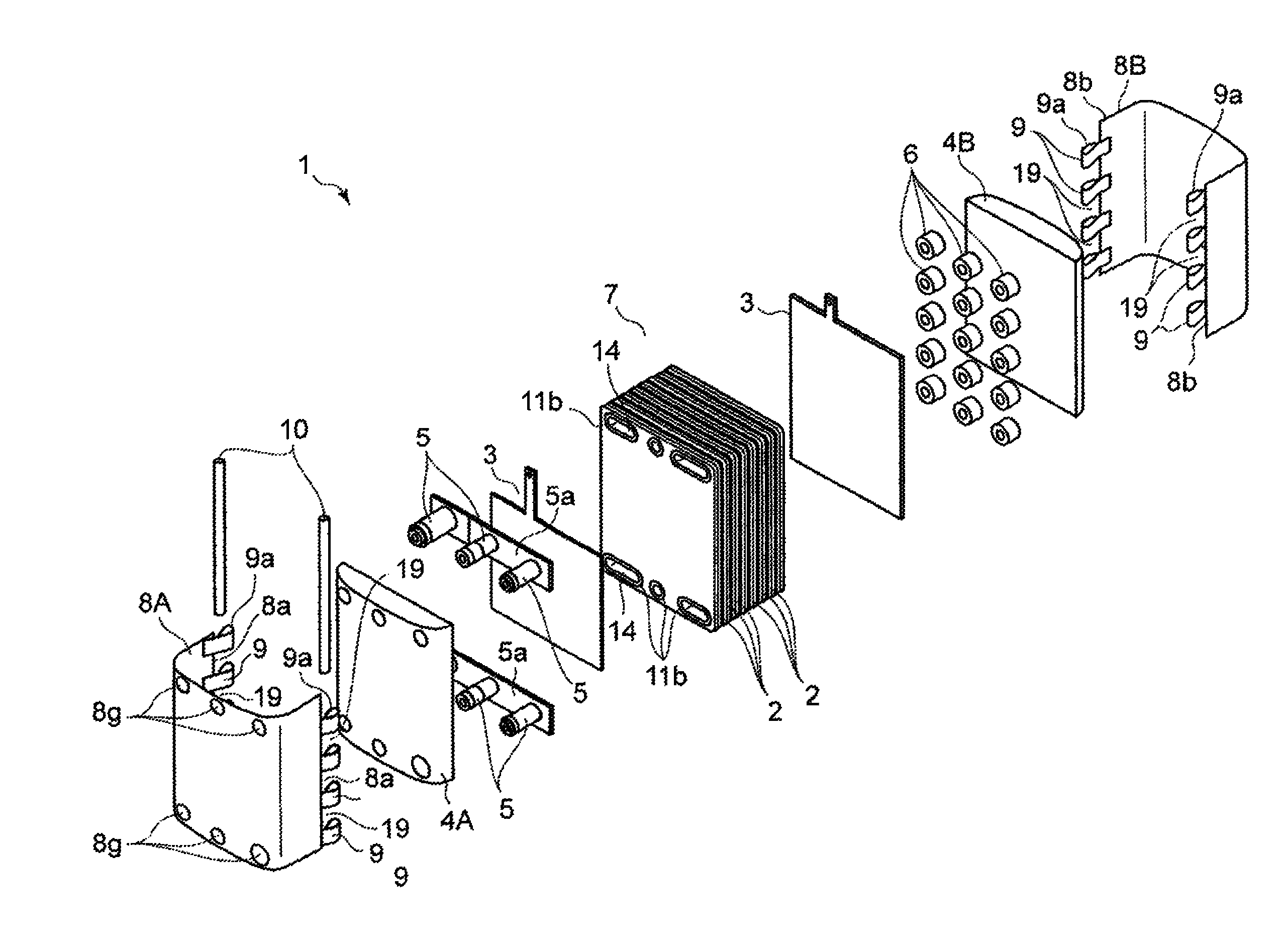 Polymer electrolyte fuel cell stack